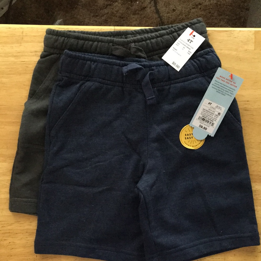 Cat & Jack Sweat Shorts, Set of 2, Blue and Grey